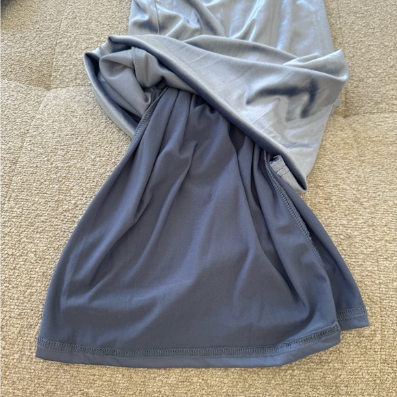 Christian Lacroix Velvet Wide Leg Pants with Built-In under pants – Blue Gray - Picture 3 of 5